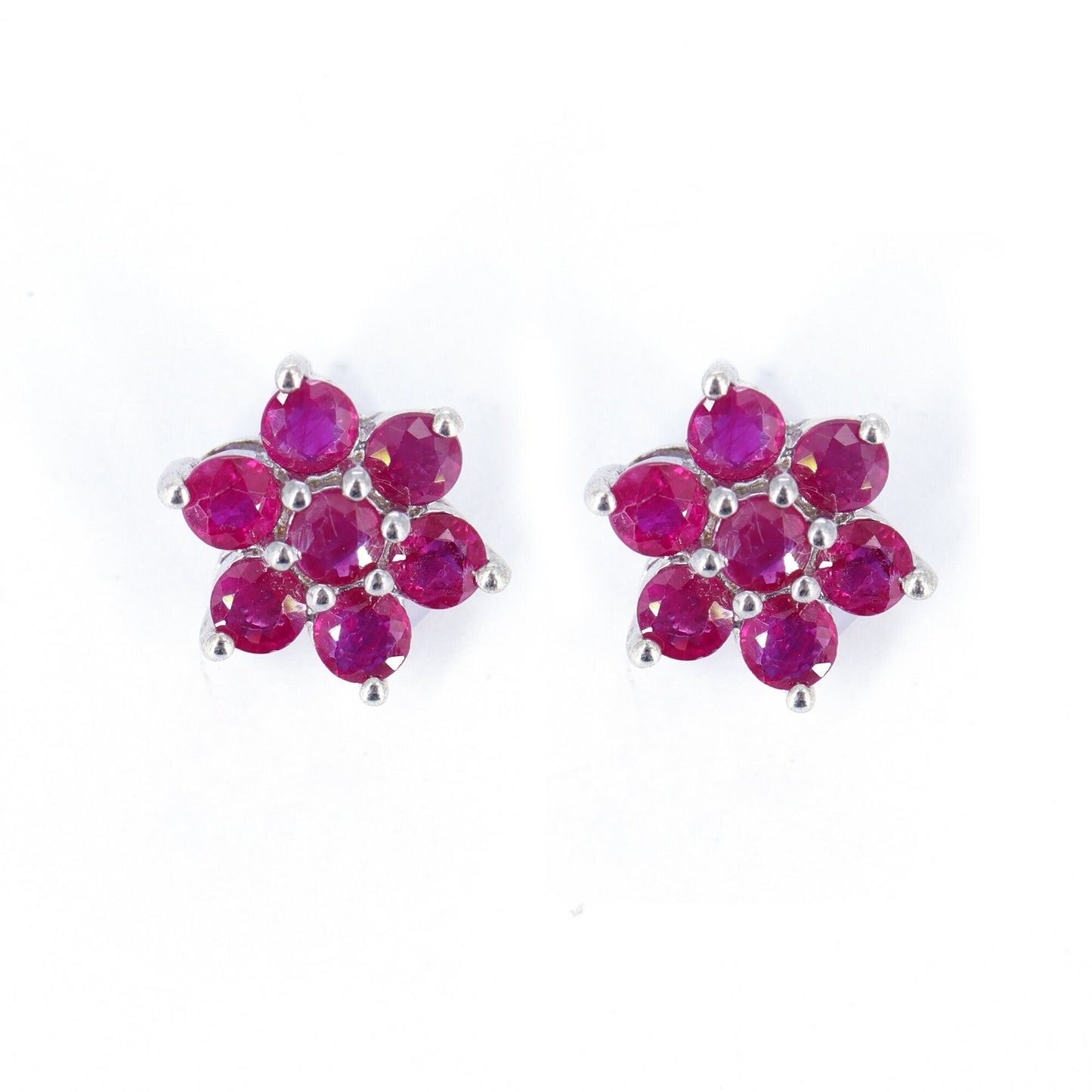 925 Sterling Studs Ruby Studs Birthday Sister Studs Earring Silver