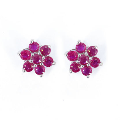 925 Sterling Studs Ruby Studs Birthday Sister Studs Earring Silver