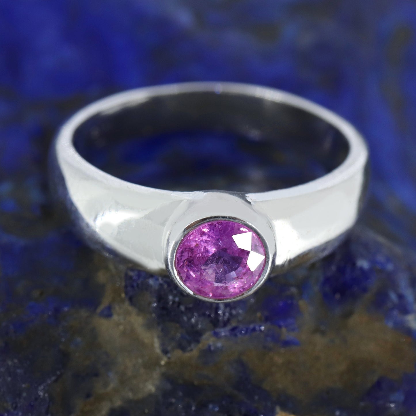 Pink Sapphire Ring Silver