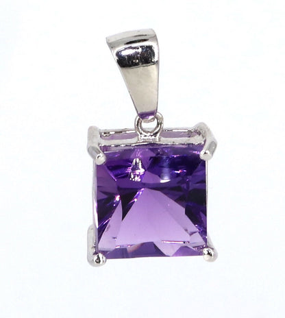 Amethyst White Pendent White Pendant 18K Gold
