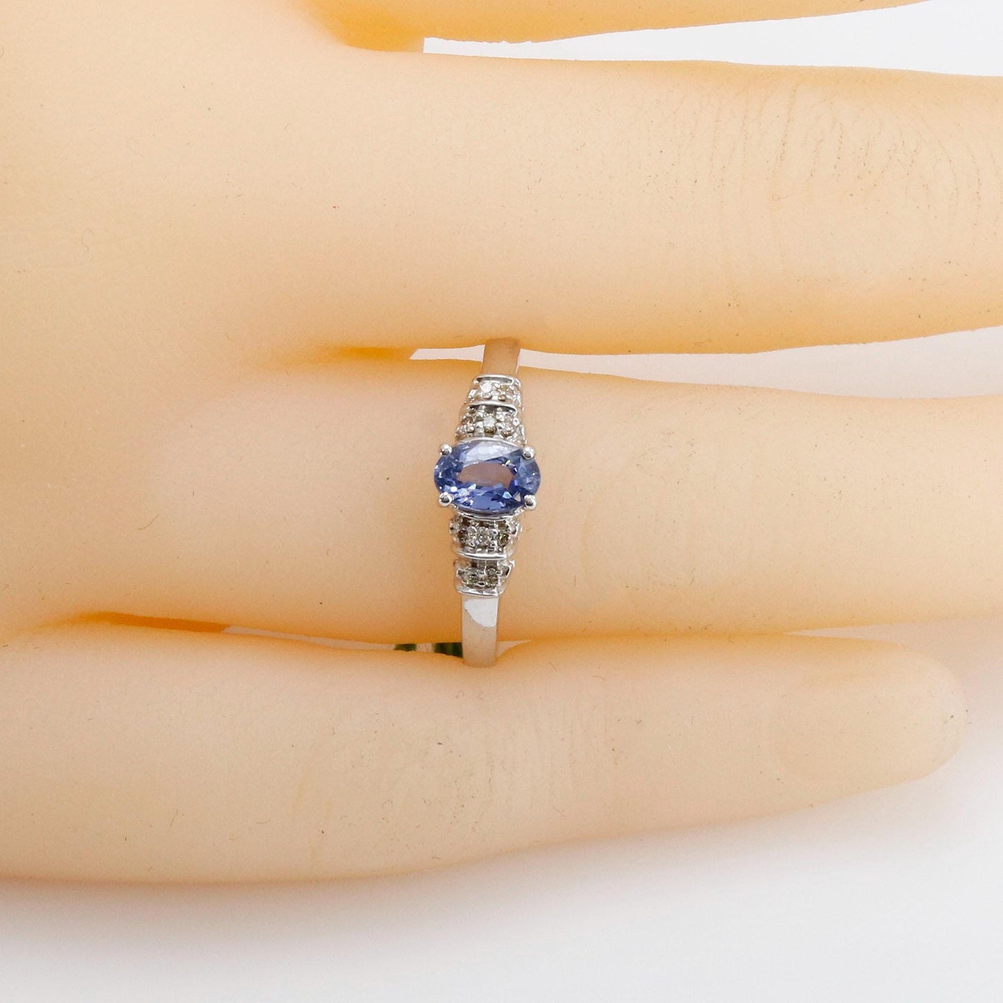 Oval Cut Sapphire Engagement Ring 14K Gold