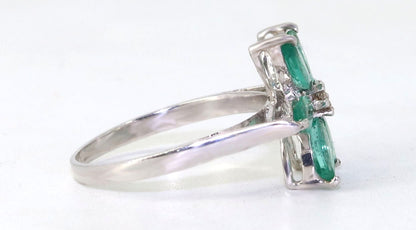 925 Sterling White Rhodium Beautiful Ring Gold