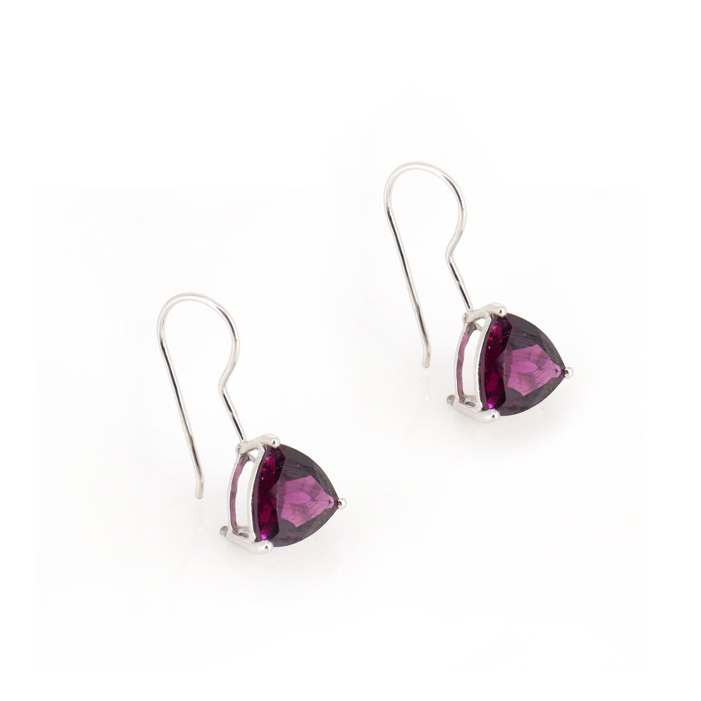 Rhodolite Drop Earring 14K Gold