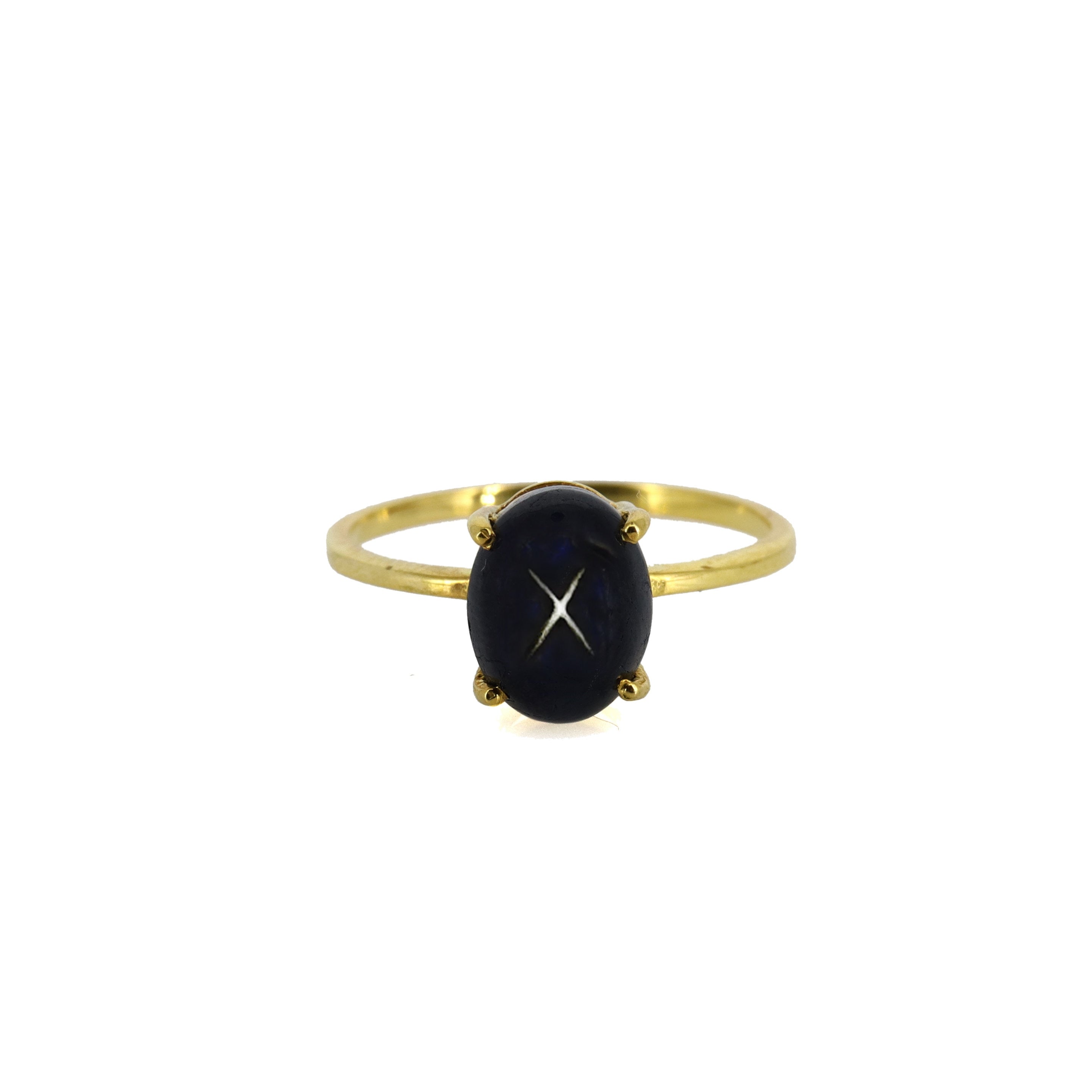 Star Sapphire Ring 14K Gold