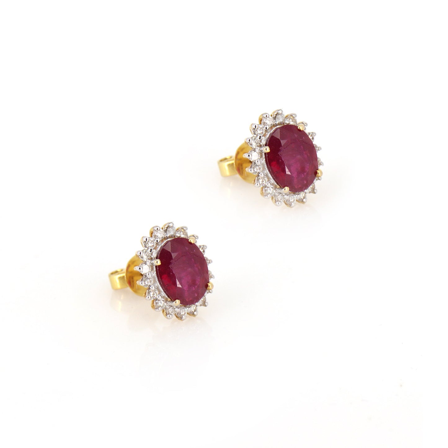 Ruby Studs / Ruby Earring 14K Gold