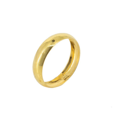 Yellow Band Flat / Comfort Fit / Men'S Women'S Wedding Band / Ring 18K Gold