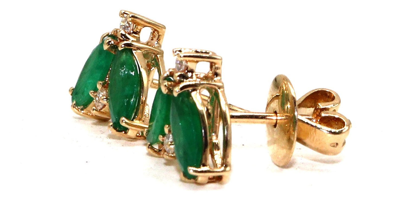Emerald Earring 14K Gold