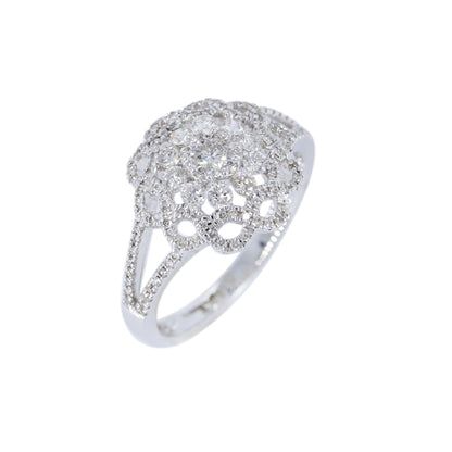 Round Cut Ring 18K Gold