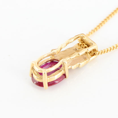Ruby Pendant 14K Gold