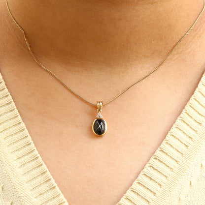 Black Star Pendant 14K Gold