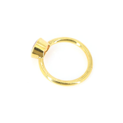 Pink Tourmaline Stacking Ring 18K Gold