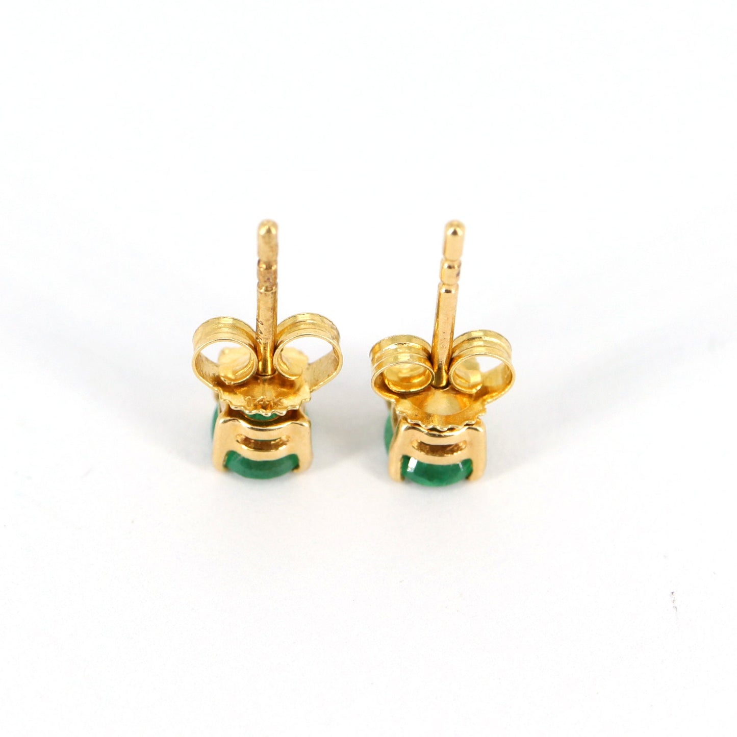 Emerald Stud Earring 14K Gold