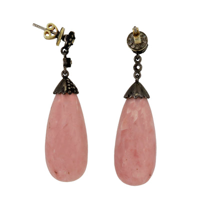 Pink Opal Gemstone Victorian Earring