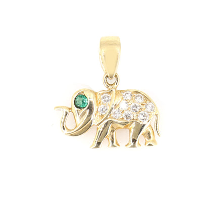Elephant Pendant 14K Gold
