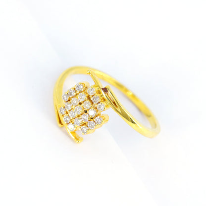 Elegant Real Ring 18K Gold