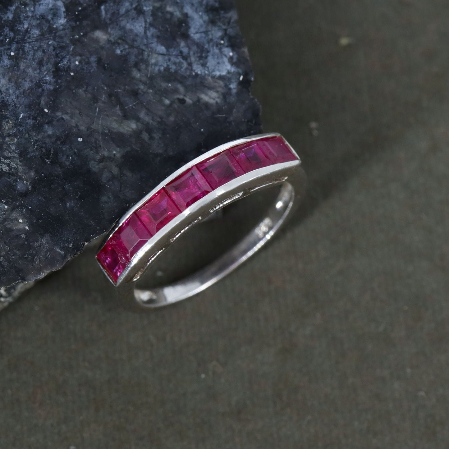 Ruby Ring Silver