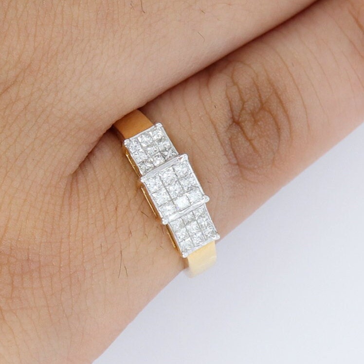 Princess Cut Ring 18K Gold