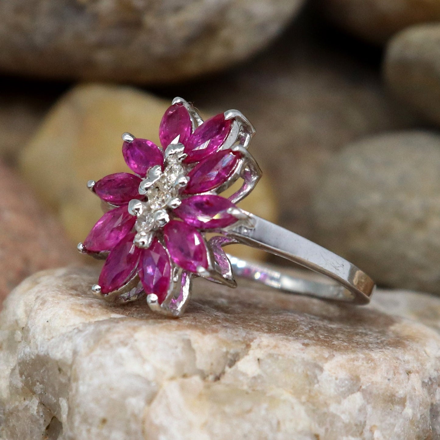 Ruby Ring Silver