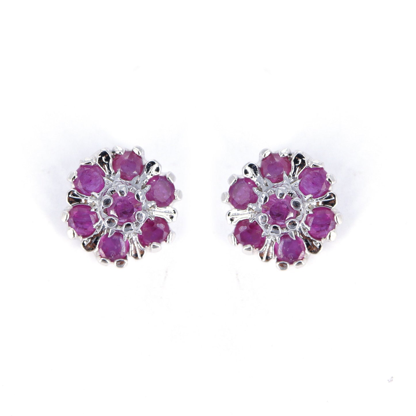 925 Sterling Studs Ruby Studs Birthday Studs Earring Silver