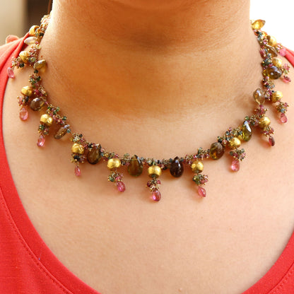 Designer Yellow Necklace 18K Gold
