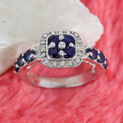 Blue Sapphire Ring Silver
