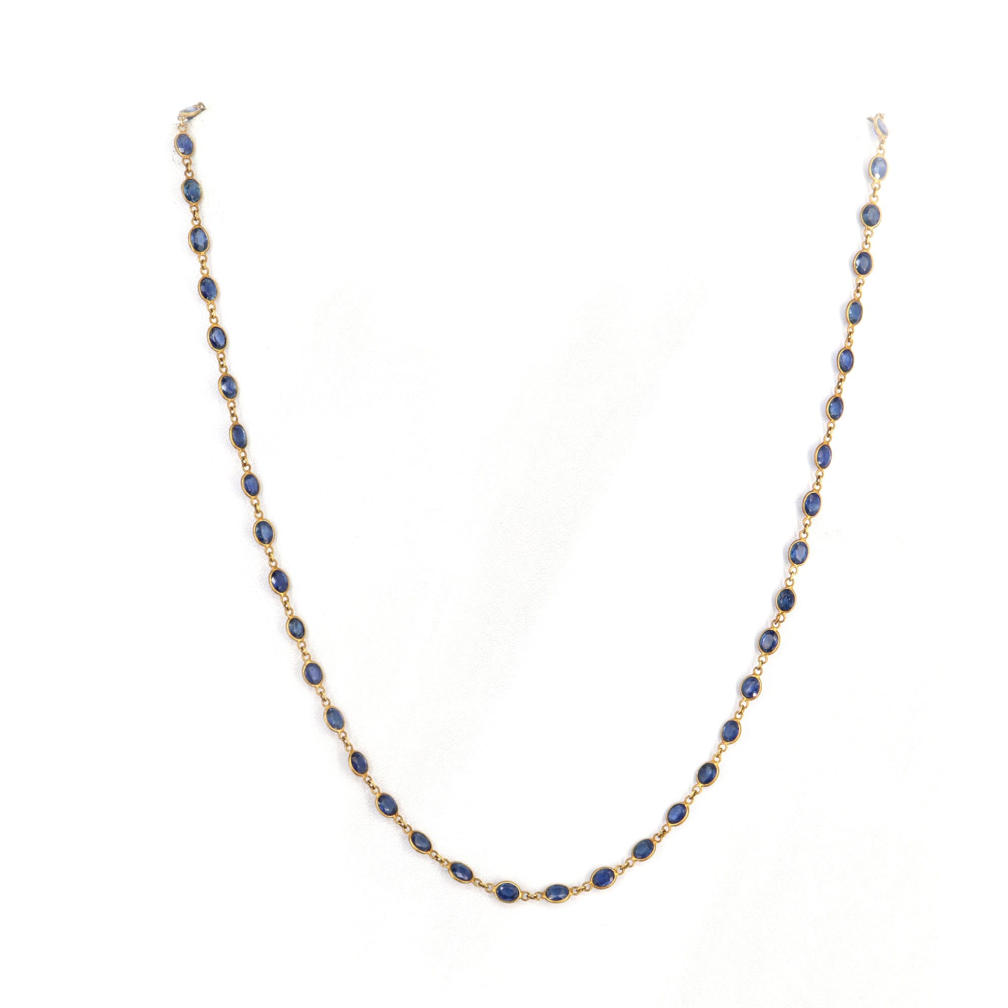 Yellow Gemstone Necklace 18K Gold