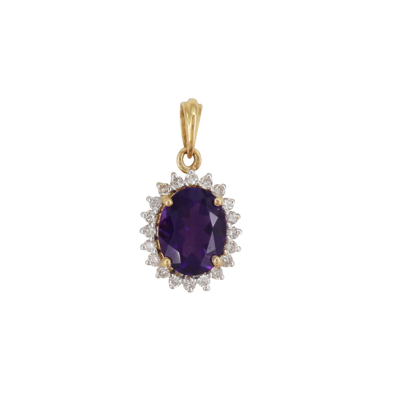 Amethyst Pendant 14K Gold
