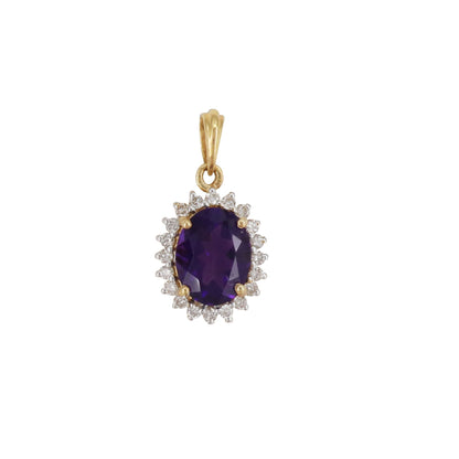 Amethyst Pendant 14K Gold
