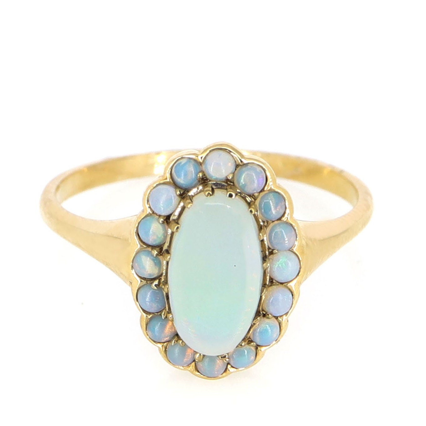 Dainty Opal Ring Gold