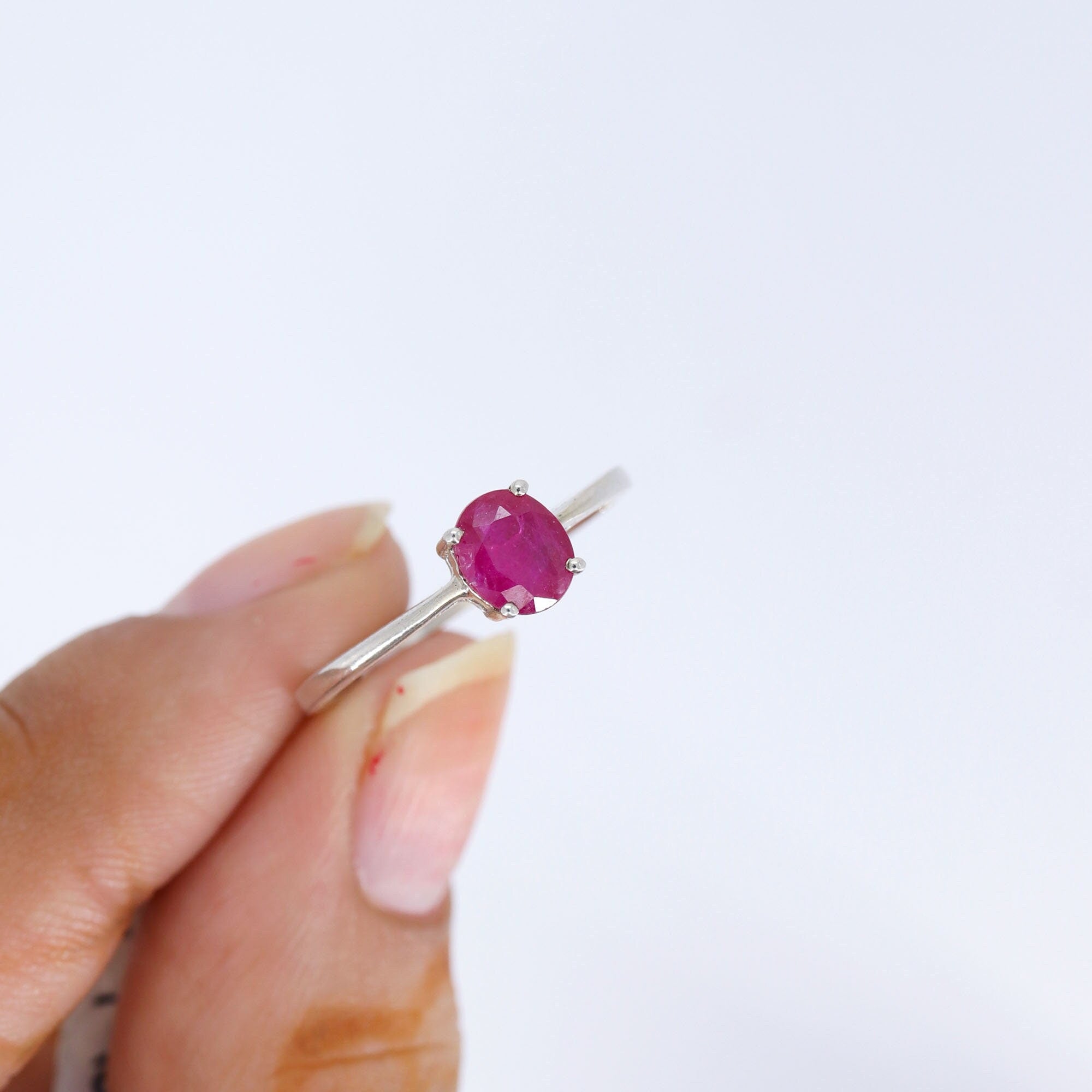 Ruby Ring Silver