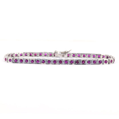 Ruby Bracelet Silver