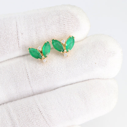 Emerald Earring 14K Gold