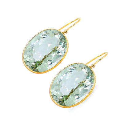 Green Amethyst Earring 18K Gold