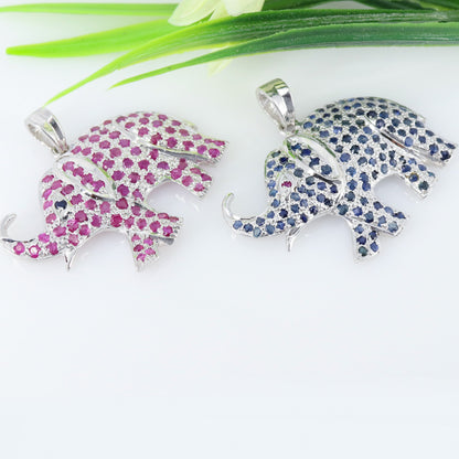 925 Sterling Elephant Pendant Gold