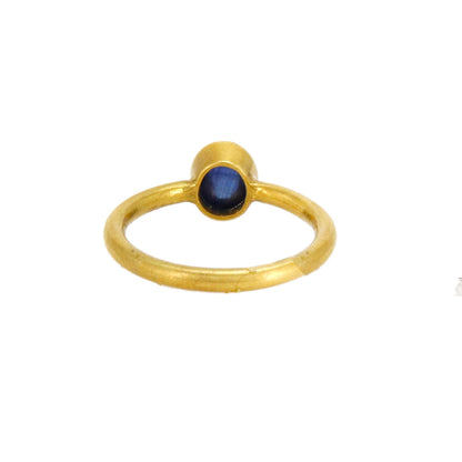 Elegant Royal[Deep Blue Color] Sapphire Ring 18K Gold