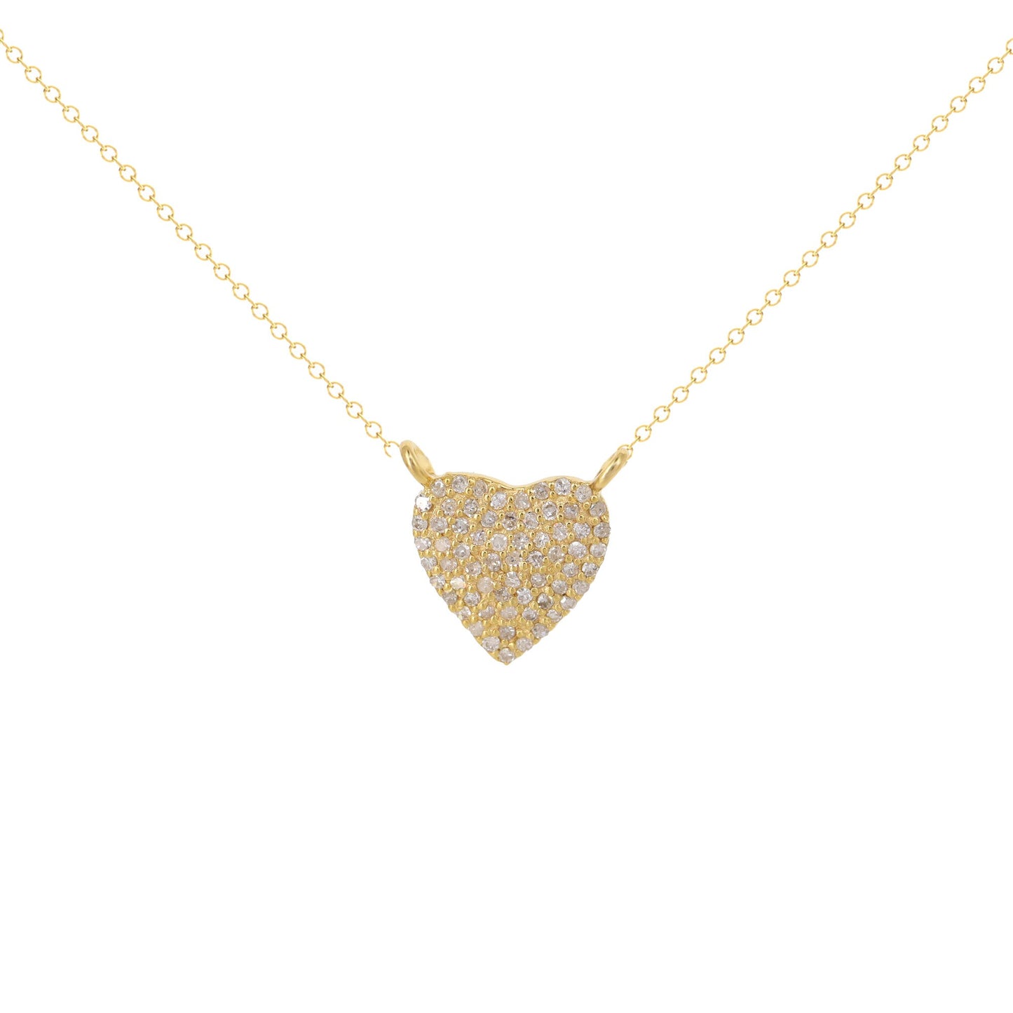 Heart Charm Pave Heart Charm Heart Charm Pendant 14K Gold