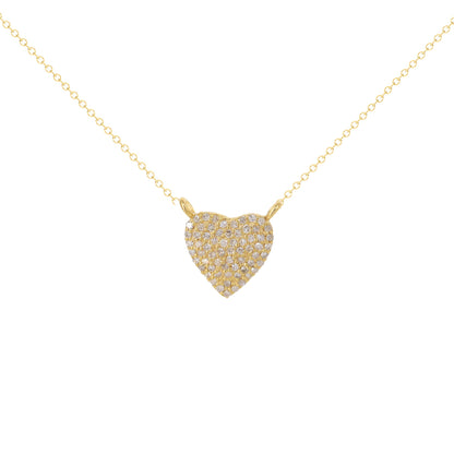 Heart Charm Pave Heart Charm Heart Charm Pendant 14K Gold