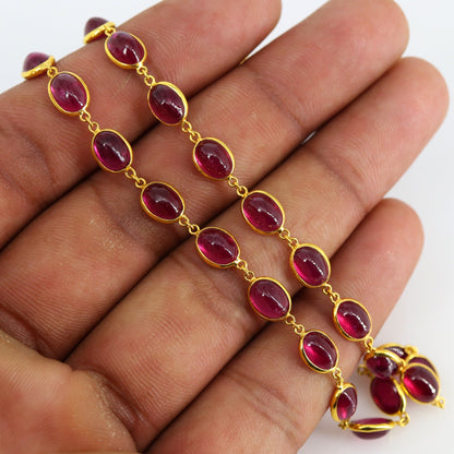 Ruby Necklace 18K Gold
