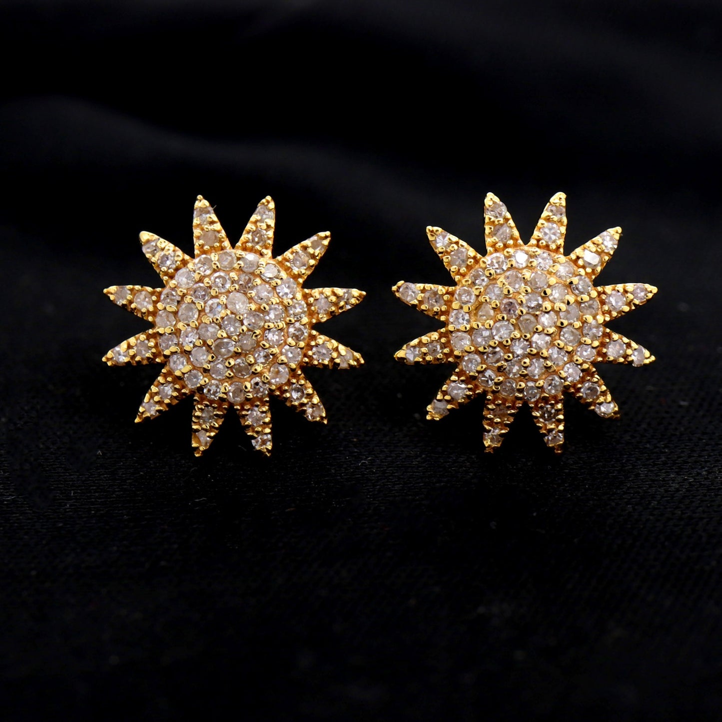 Sun Studs Earring 14K Gold