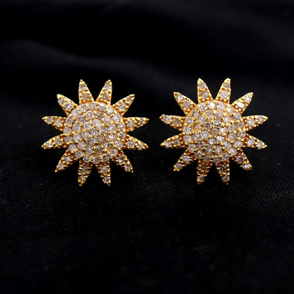 Sun Studs Earring 14K Gold