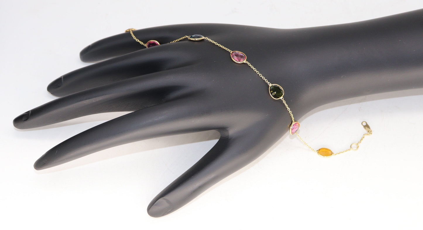 Multi Tourmaline Tourmaline Bracelet 18K Gold