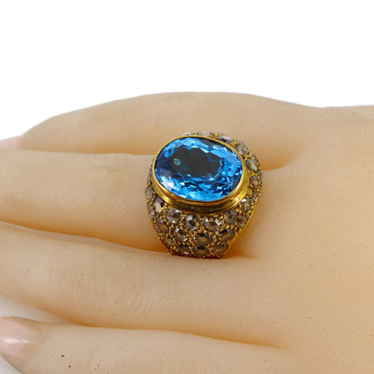 Stunning Victorian Antique Yellow Ring 18K Gold