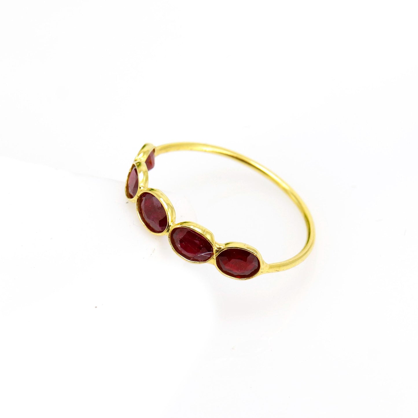 Ruby Emerald Ring 14K Gold