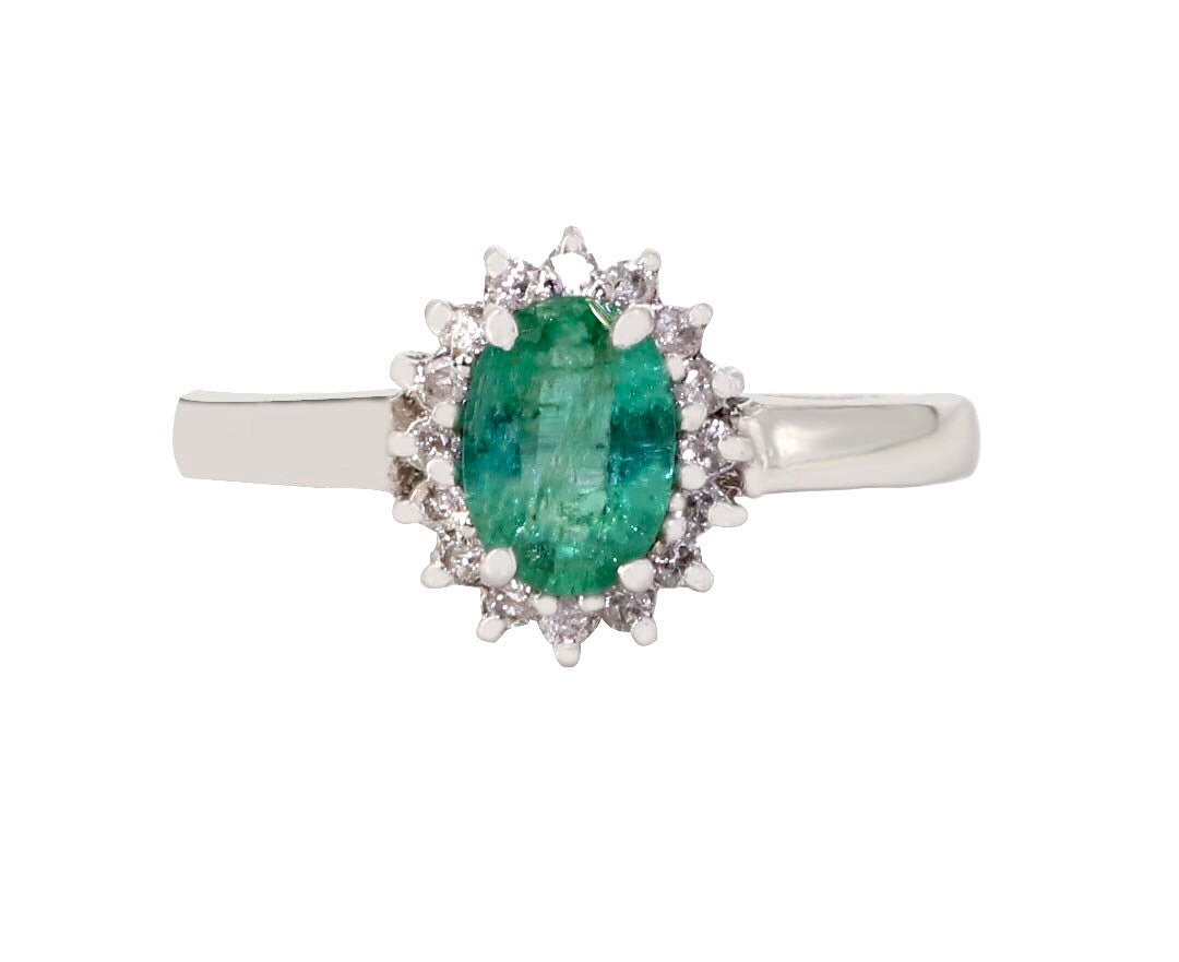 925 Sterling White Rhodium Beautiful Ring Gold
