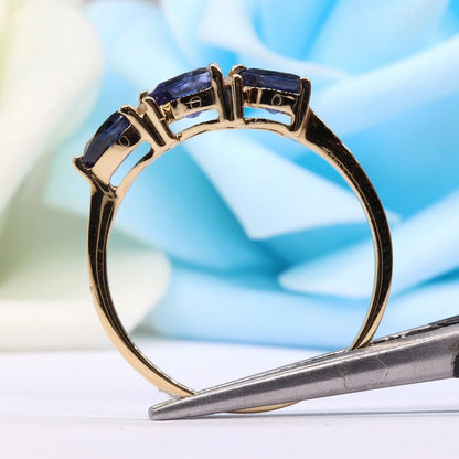 Pear Sapphire Ring 14K Gold