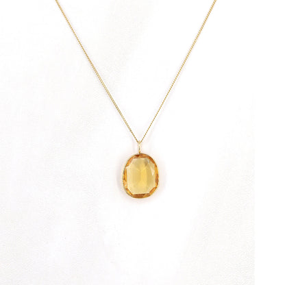 Citrine Pendant 18K Gold
