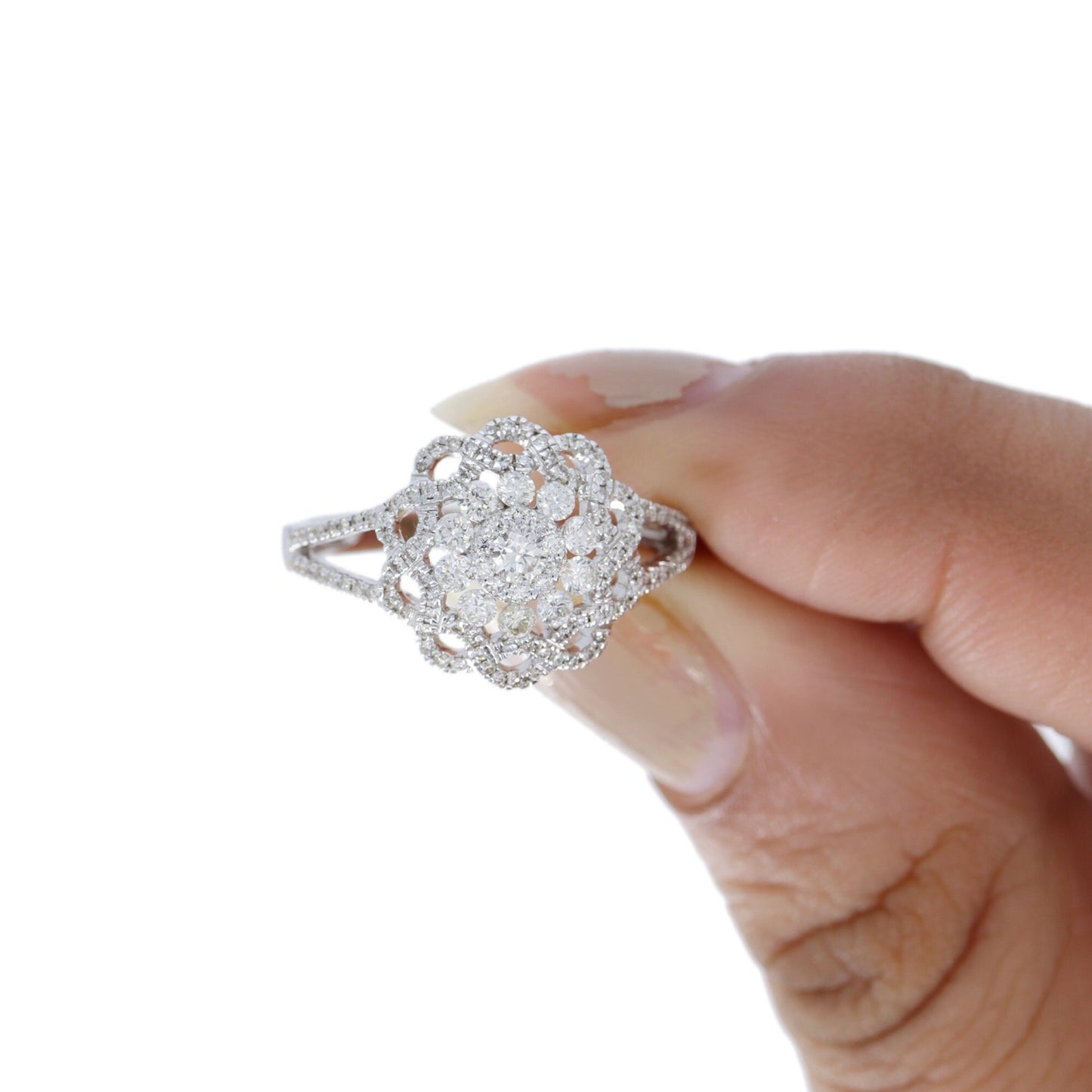 Round Cut Ring 18K Gold
