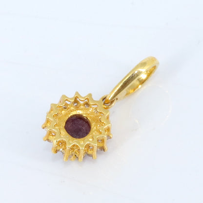 Dainty Star Ruby Pendant 18K Gold