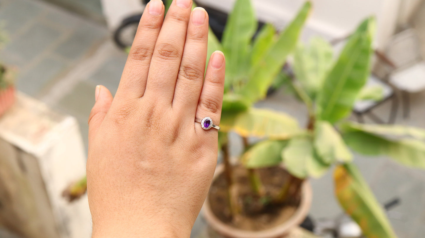 Amethyst Ring 18K Gold