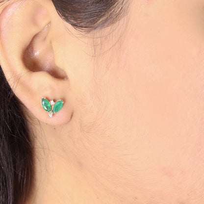 Emerald Earring 14K Gold